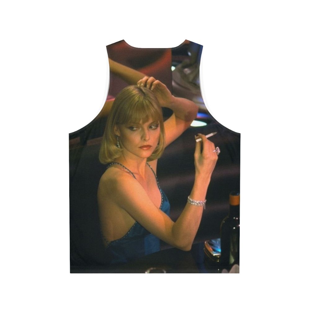 Elvira Hancock Scarface 1983 Unisex Tank Top featuring Michelle Pfeiffer - Back