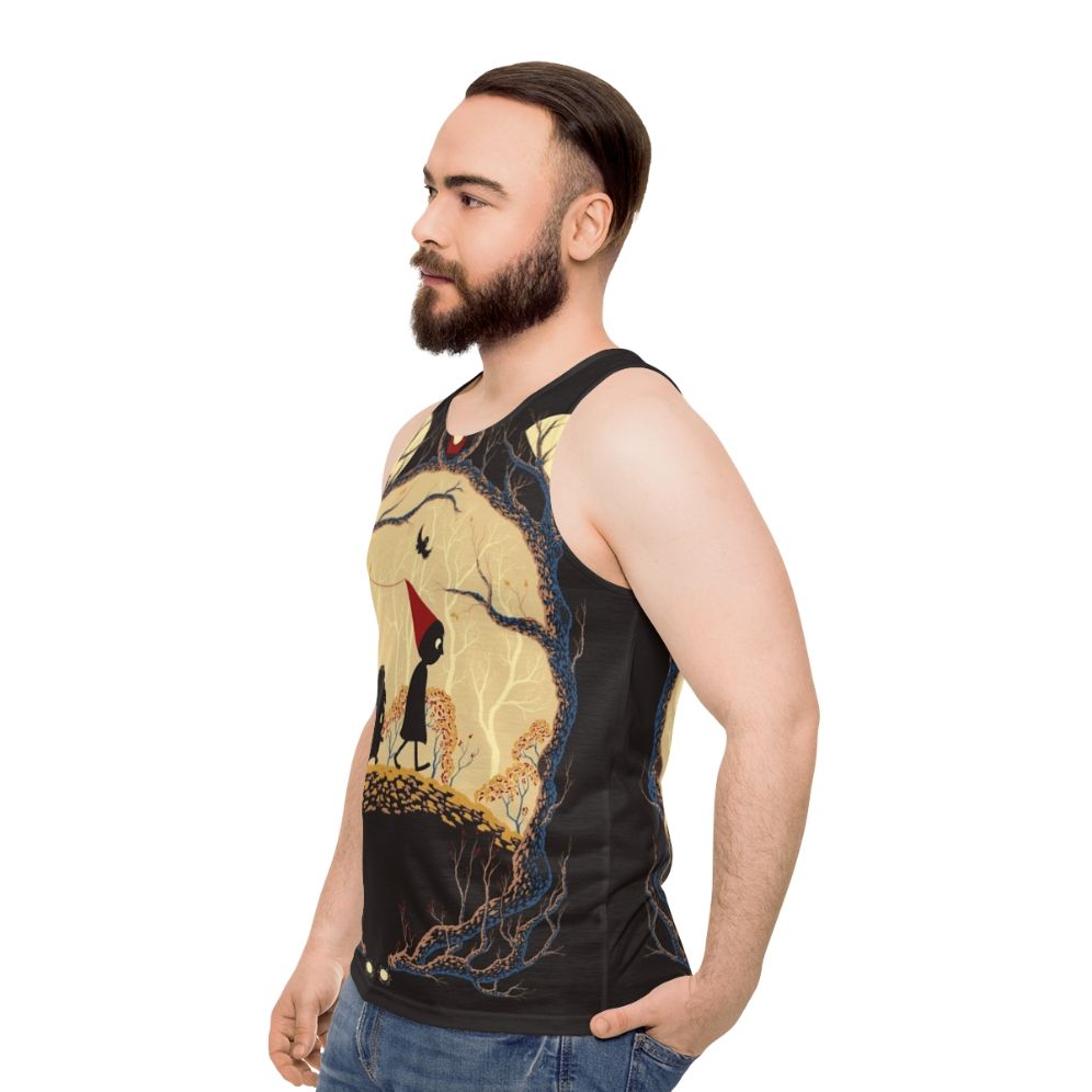 Journey Unisex Tank Top with Over the Garden Wall inspired design - men side