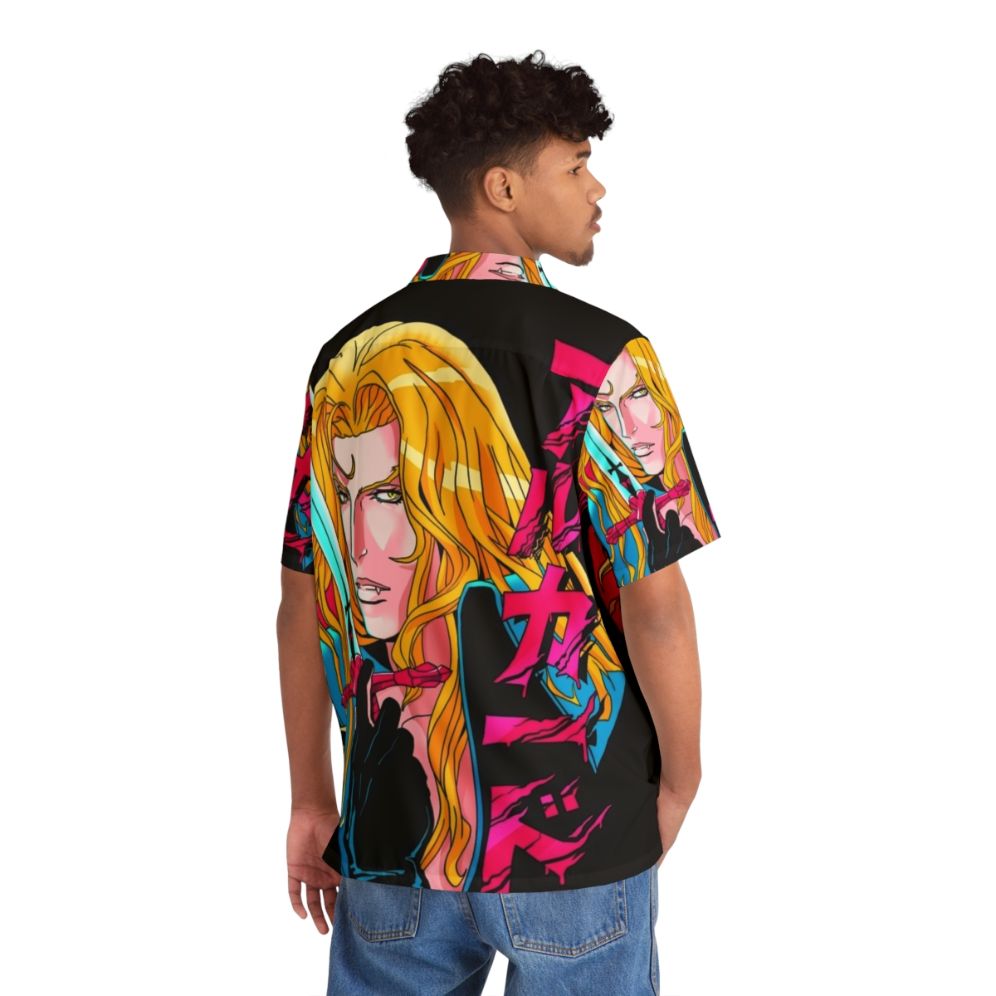 Alucard The Vampire by Zerobriant Hawaiian Shirt - Flat lay