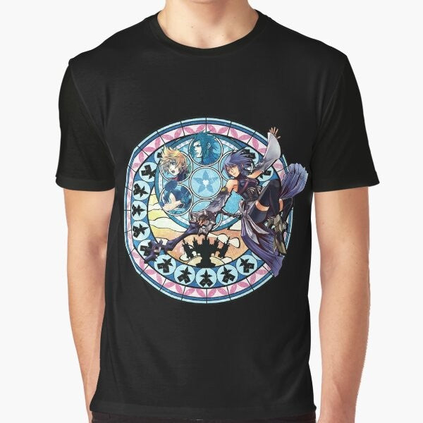 Kingdom Hearts Aqua's Heart Graphic T-Shirt featuring the character Aqua from the Kingdom Hearts video game series.