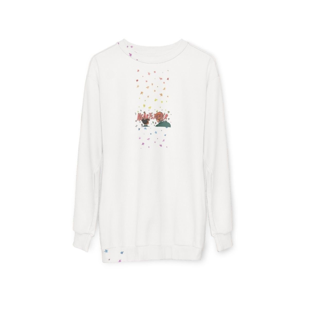 Heartstopper Sweatshirt with Nick and Charlie Graphic - hanging