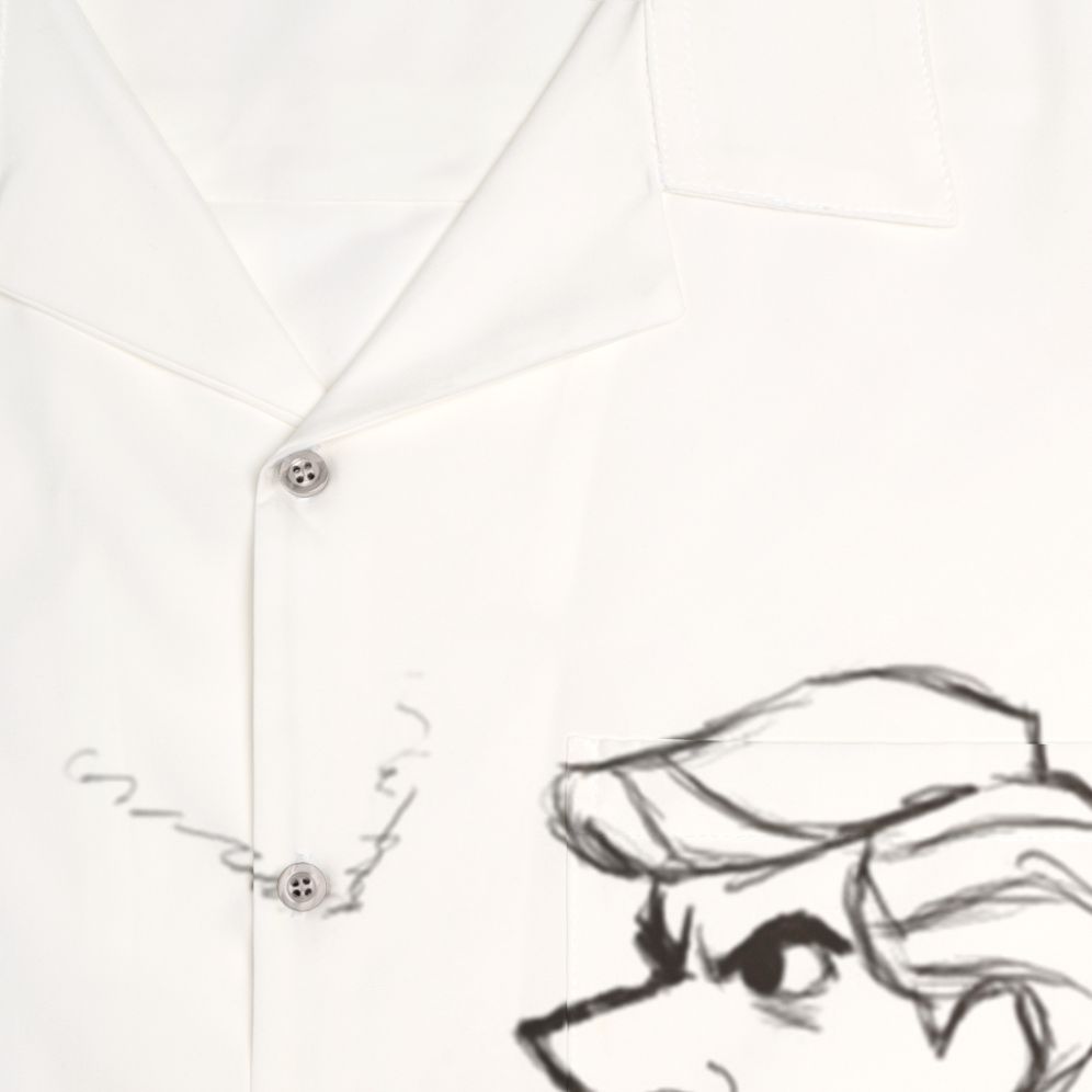 Pongo and Roger Sketch 101 Dalmatians Hawaiian Shirt - Detail