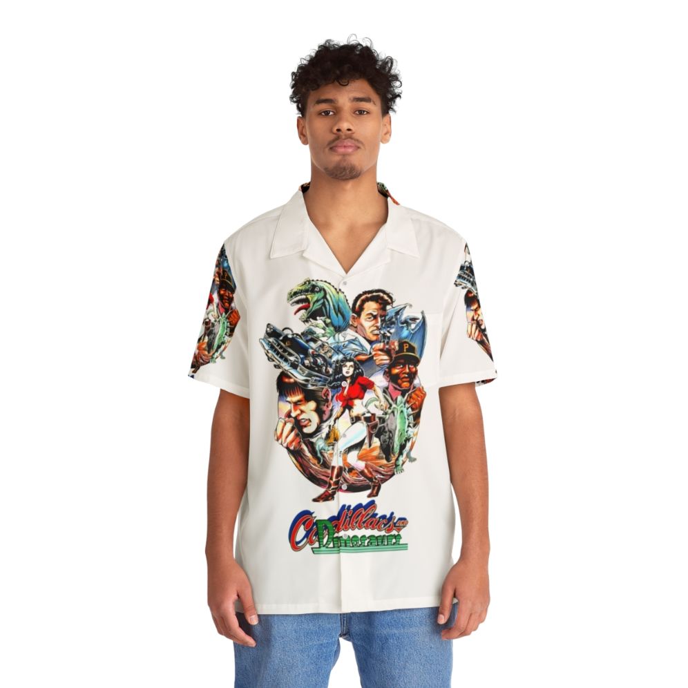 Cadillacs And Dinosaurs Inspired Hawaiian Shirt - People Front