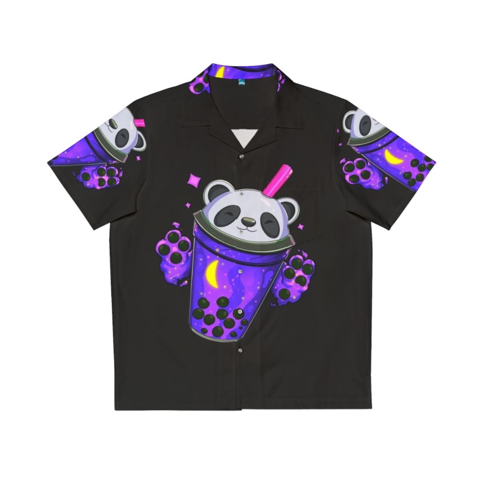 Starry Panda Bubble Tea Sapphire Hawaiian Shirt