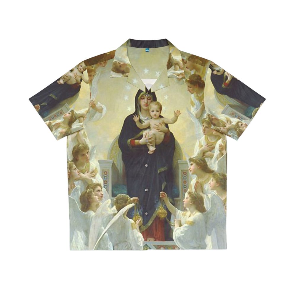 Elegant Virgin Mary and Angels Hawaiian Shirt