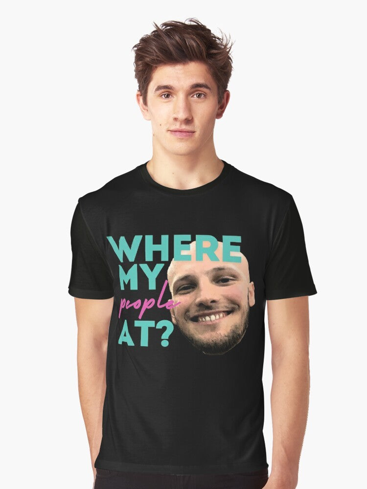 "Where My People At?" Graphic T-Shirt featuring a bold design - Men