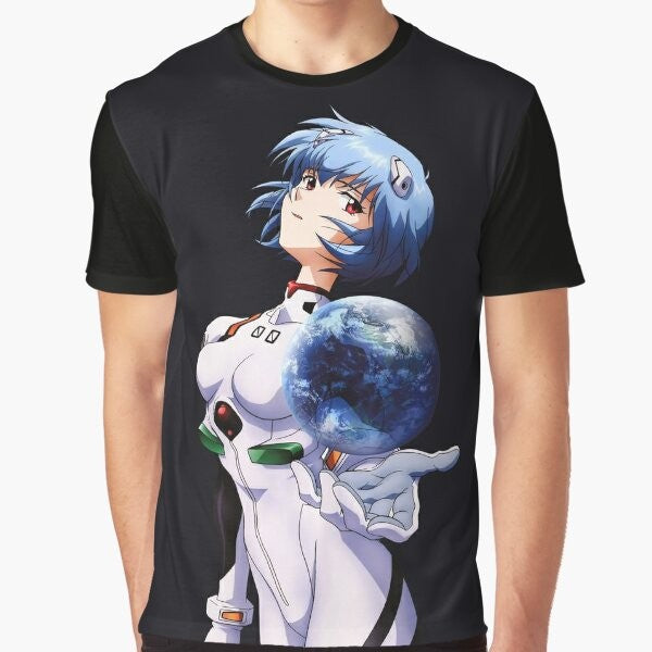 Neon Genesis Evangelion Rei Ayanami anime graphic t-shirt