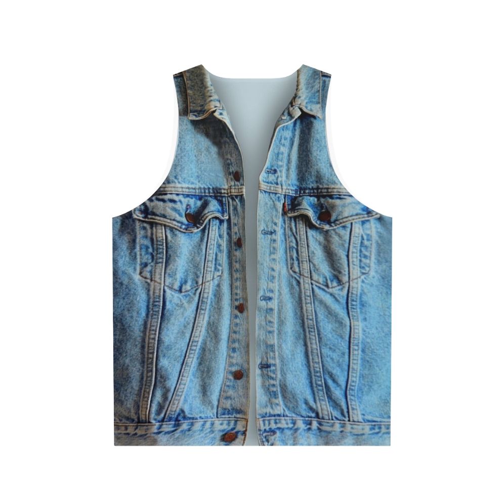 Unisex denim tank top - Back