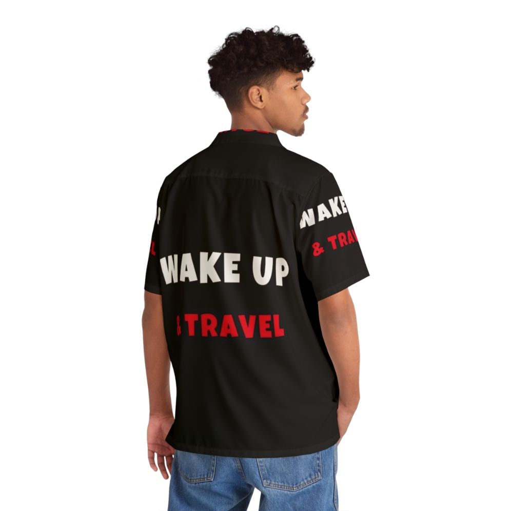 Hawaiian shirt with travel activities and hobbies design - People Back