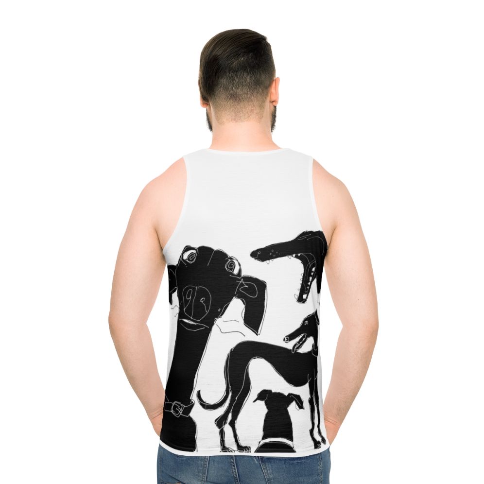 Greyhound Pixel Graphic Tank Top - men back