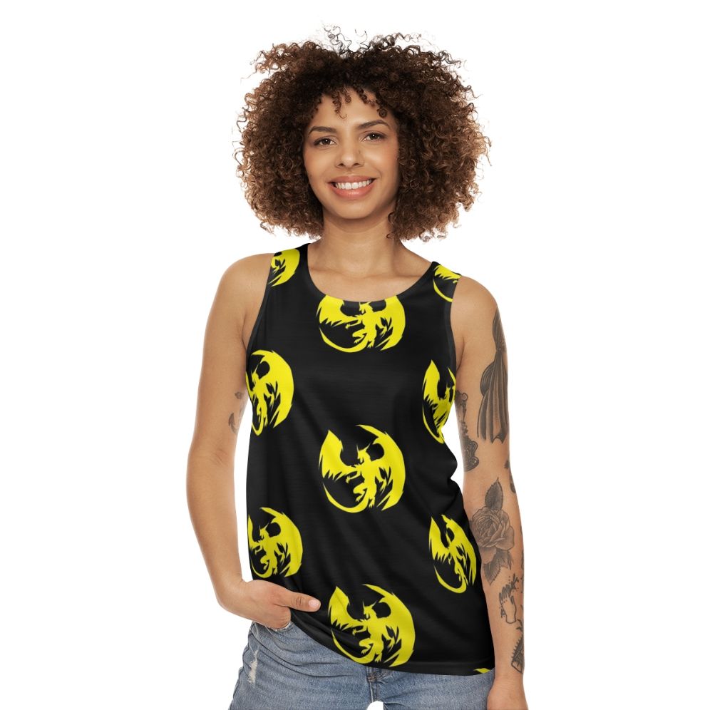 Unisex yellow dragon legendary animal mythical creature tank top - women