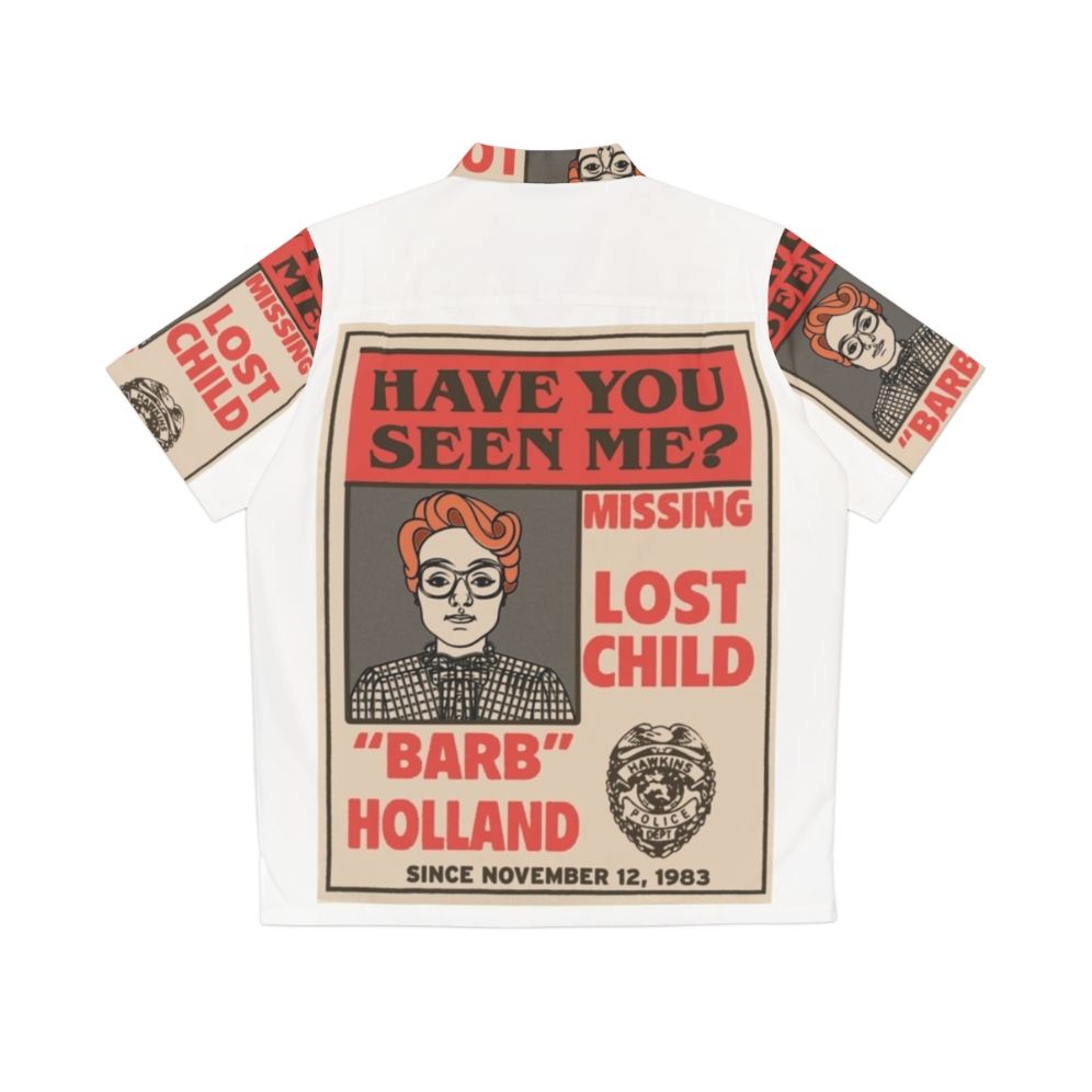 Barb Missing Poster Hawaiian Shirt featuring the character Barb from Stranger Things - Back