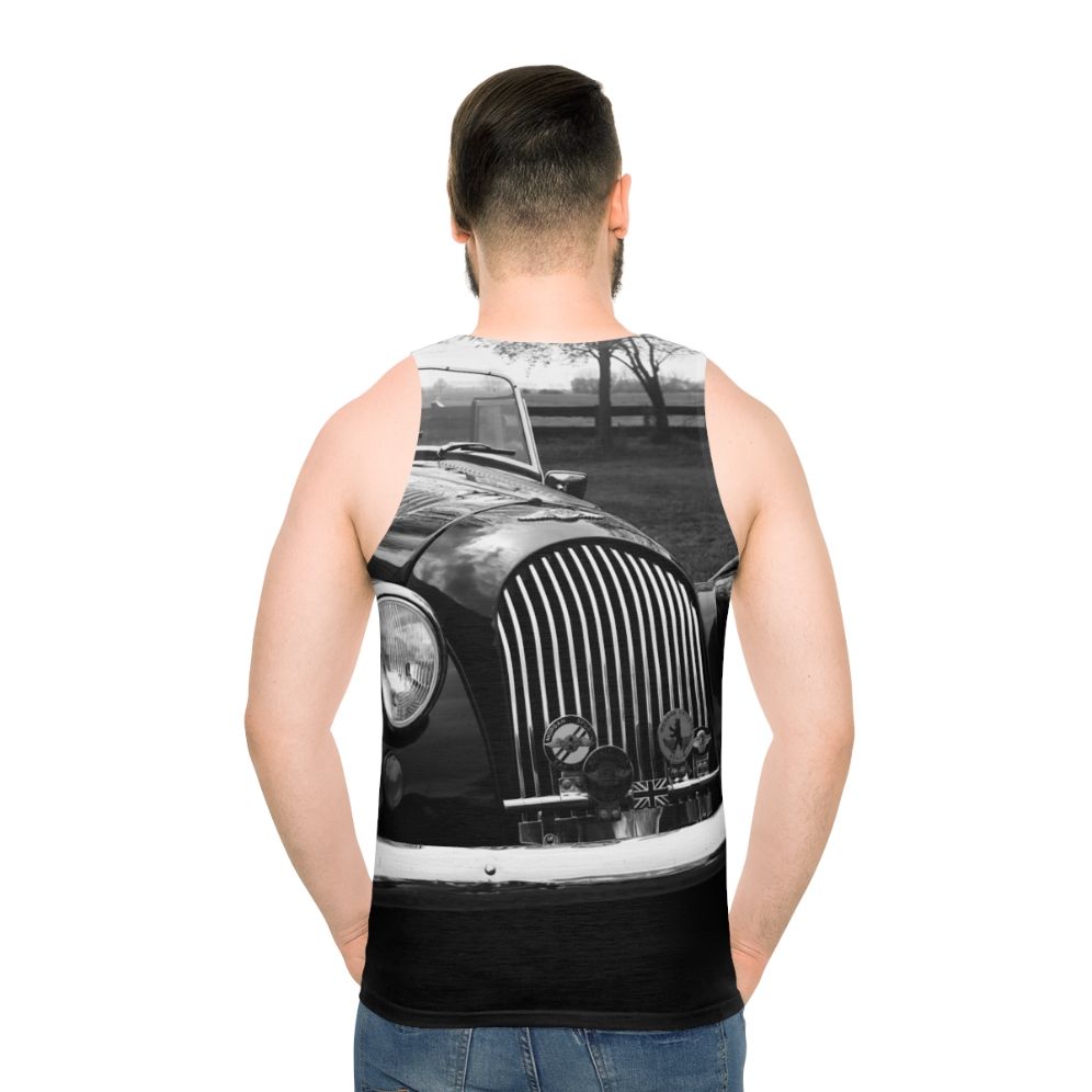 Vintage 1966 Morgan Plus 4 Unisex Tank Top - men back