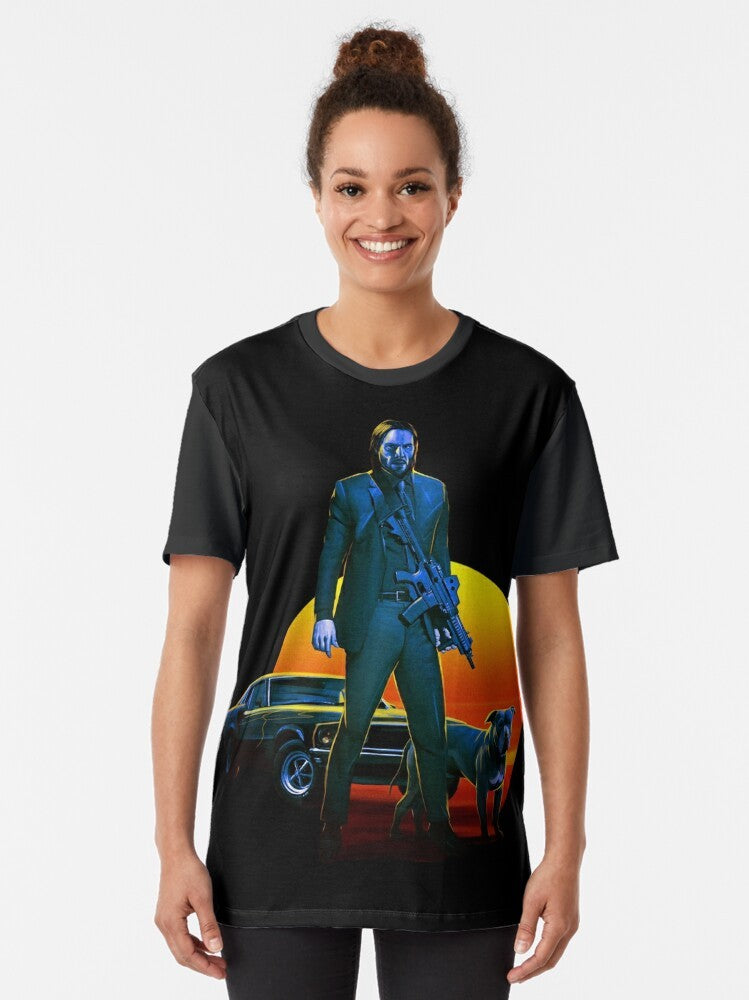 Baba Yaga and John Wick graphic t-shirt design - Women