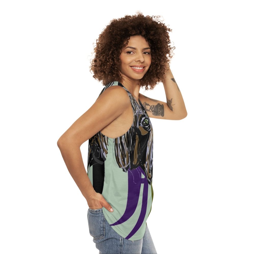 Retro unisex tank top with Pan Am inspired design - women side