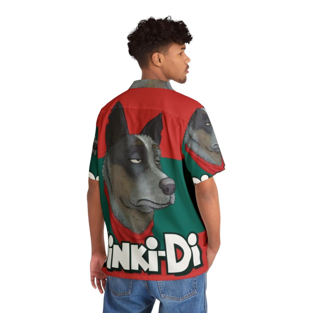 Dinki Di Dogmeat Hawaiian Shirt with Post-Apocalyptic Cartoon Design - People Back