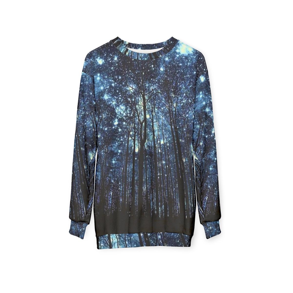 Cosmic star pattern sweatshirt - hanging