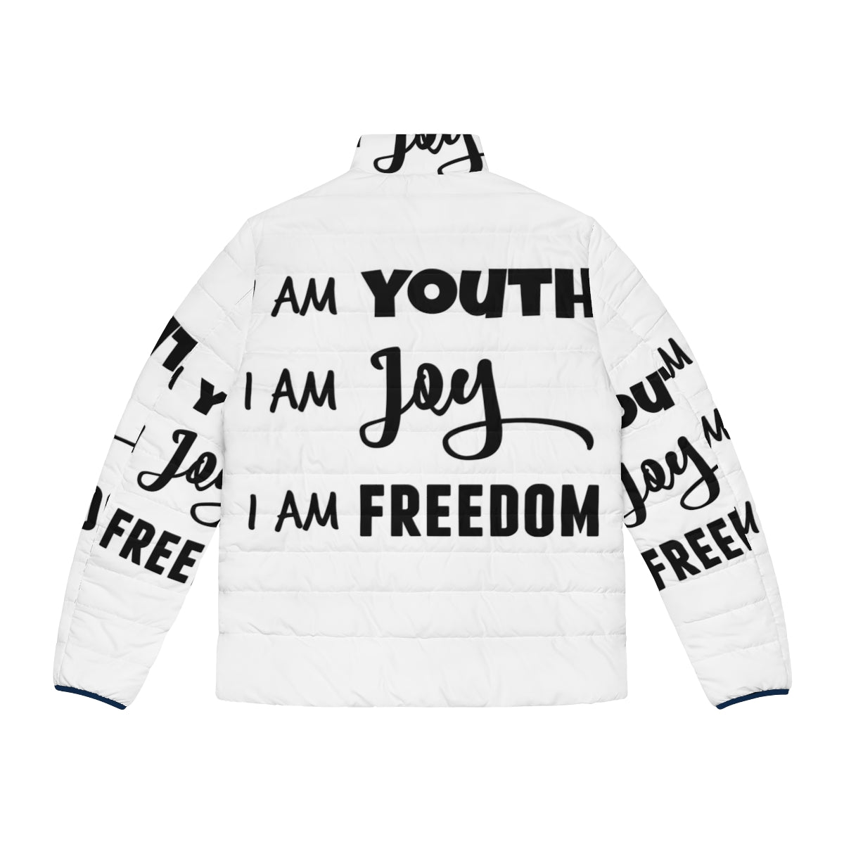 "I Am Puffer Jacket" - Embrace your youth, joy, and freedom with this Disney-inspired puffer jacket - Back