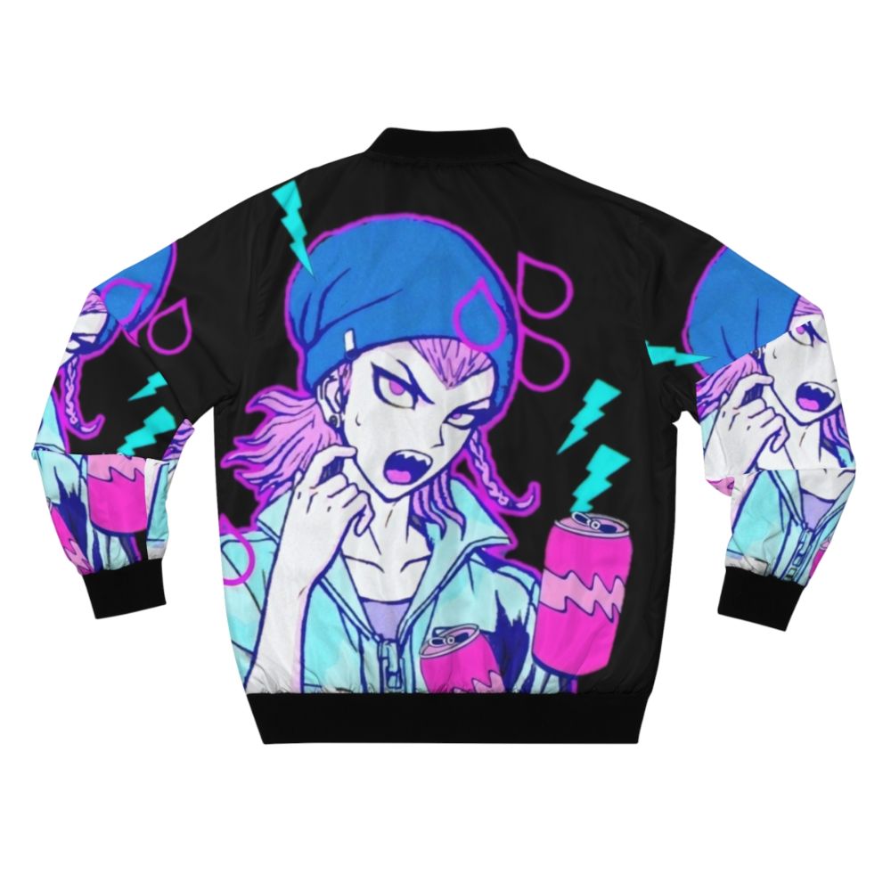 Pastel-colored bomber jacket featuring the character Kazuichi Souda from the anime/video game Danganronpa - Back