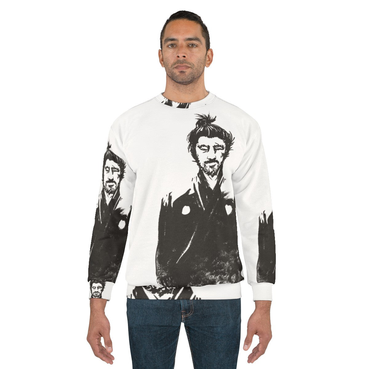 Yojimbo Samurai Sweatshirt featuring iconic portrait of Toshiro Mifune - men