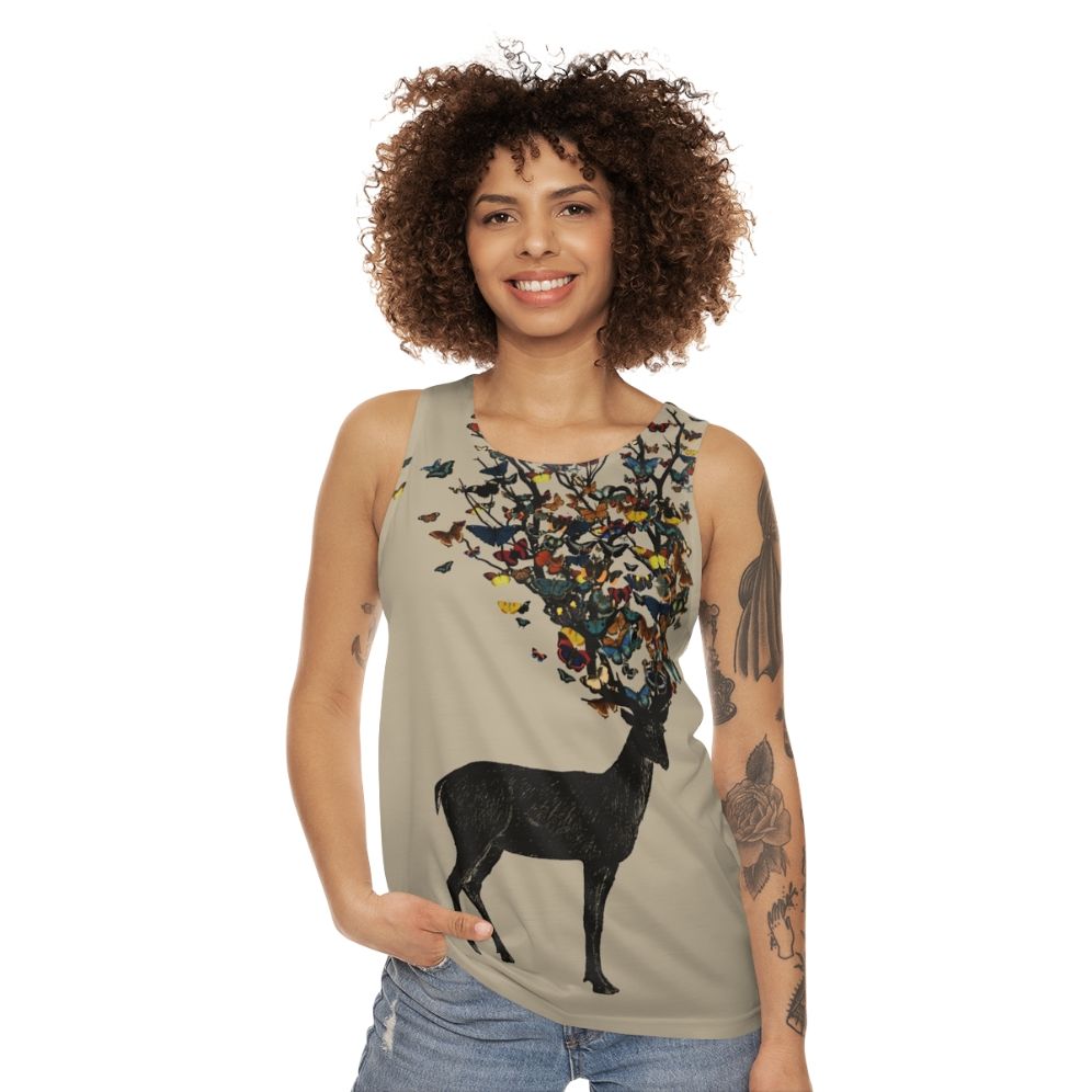 Unisex nature inspired wildlife design tank top - women