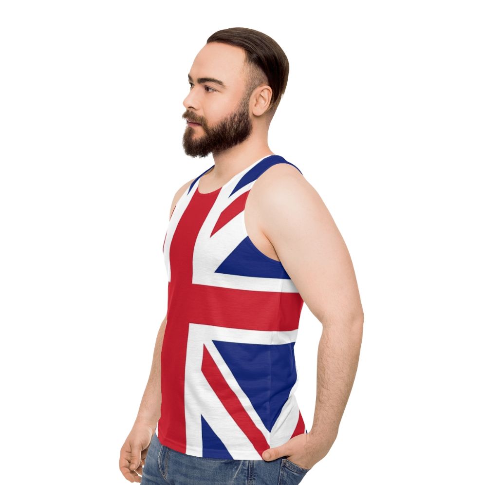 Patriotic Union Jack Flag Unisex Tank Top - men side