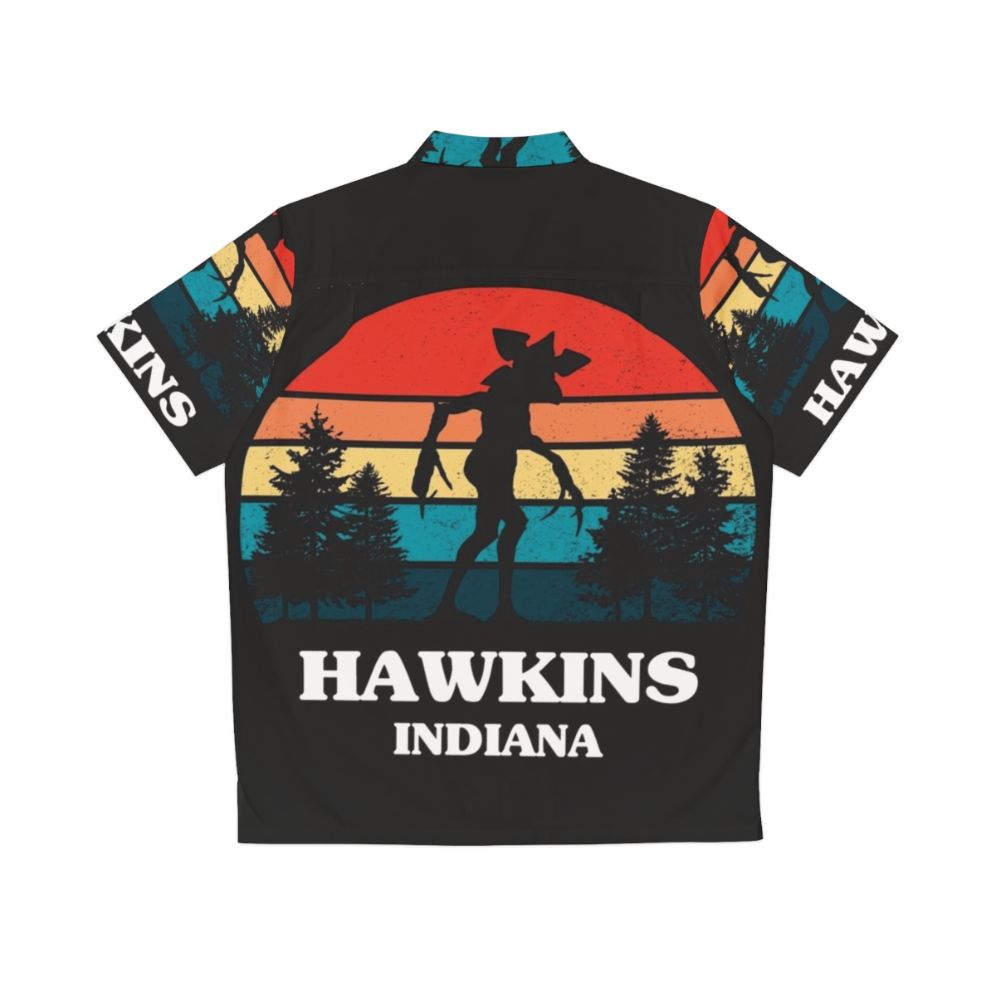 Demogorgon Hawkins Hawaiian Shirt with Stranger Things Upside Down Landscape - Back