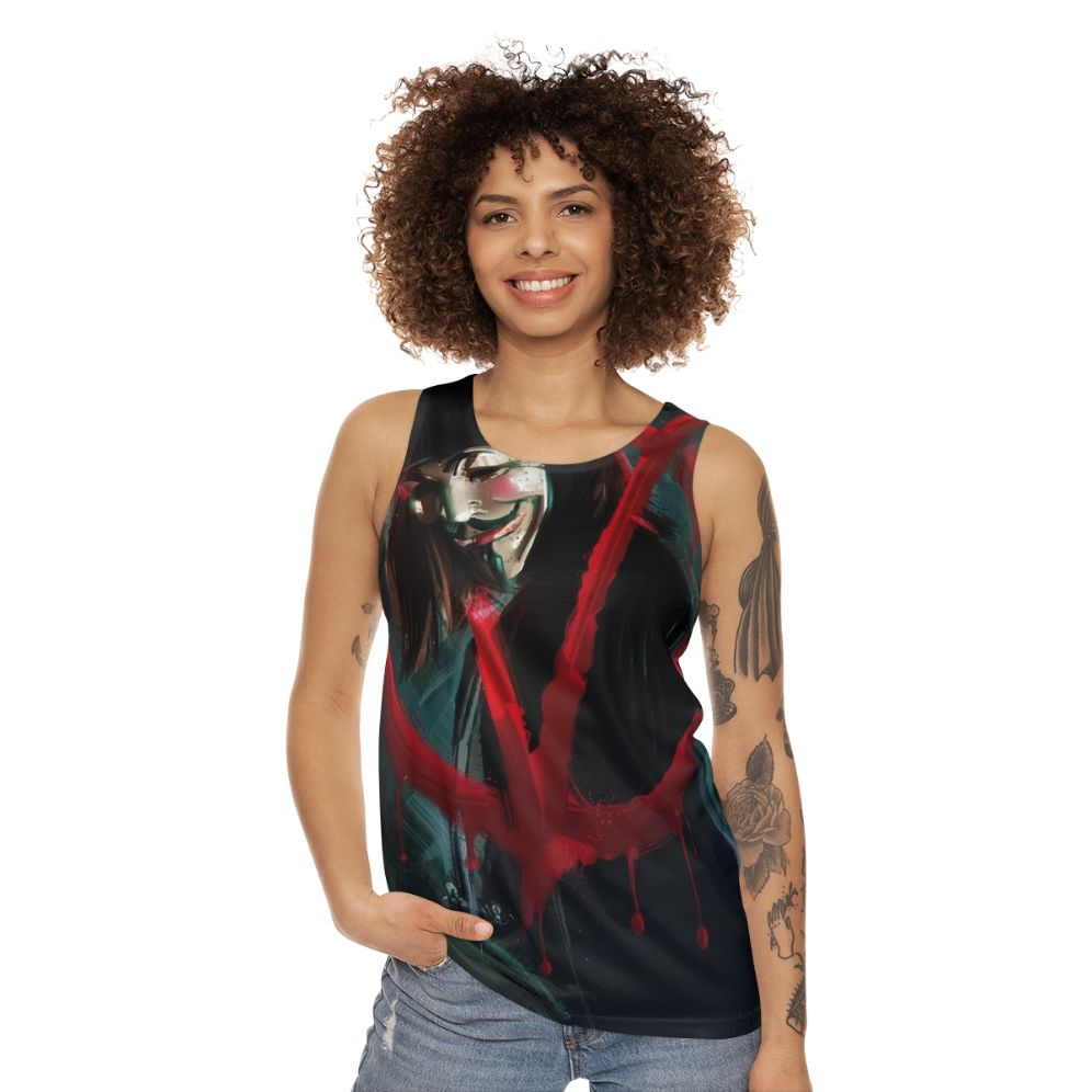 Unisex V For Vendetta Tank Top - women