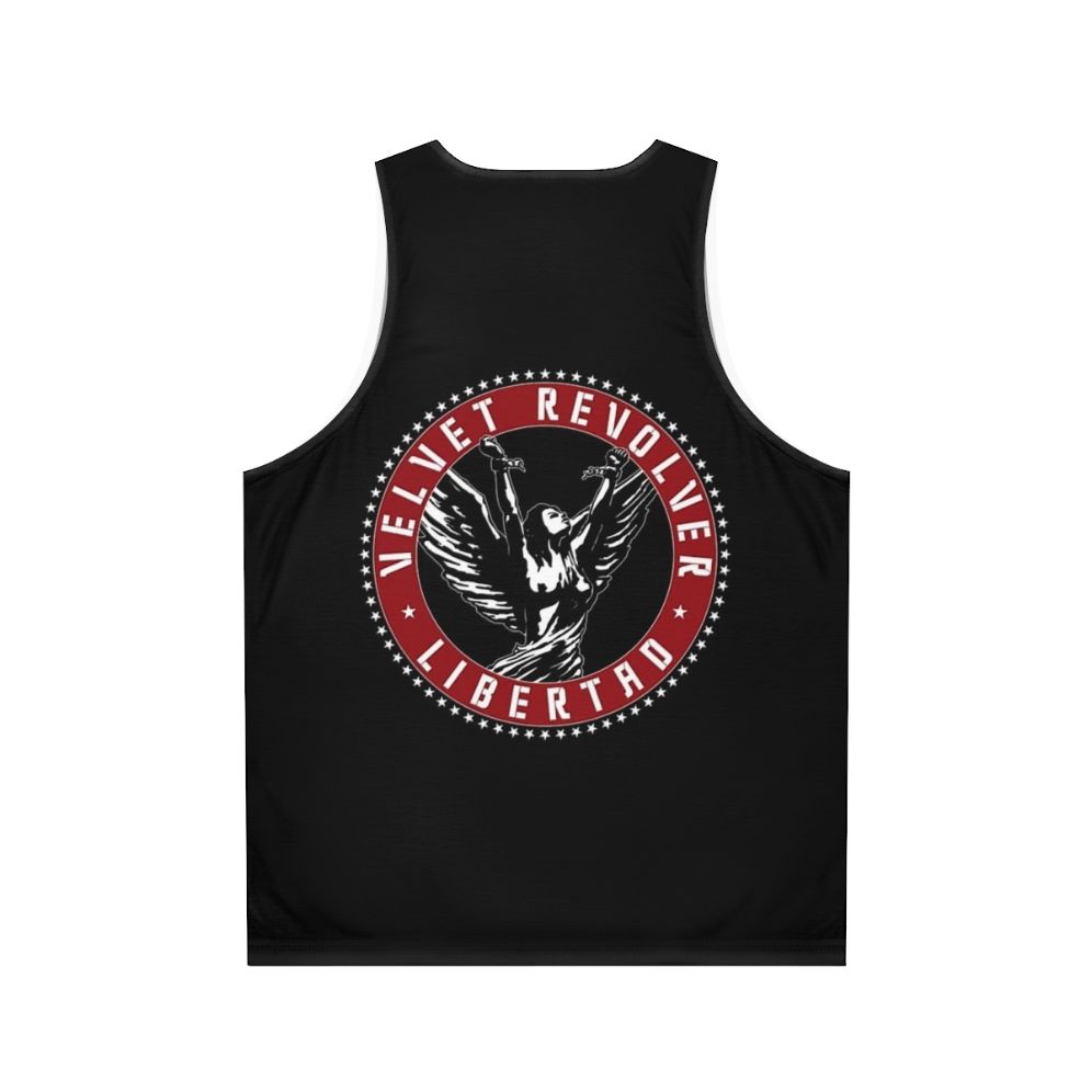 Unisex velvet rock band tank top - Back