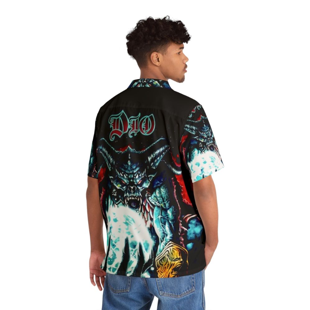 Metal Master Hawaiian Shirt with Celestial Moon Demon Design - People Back