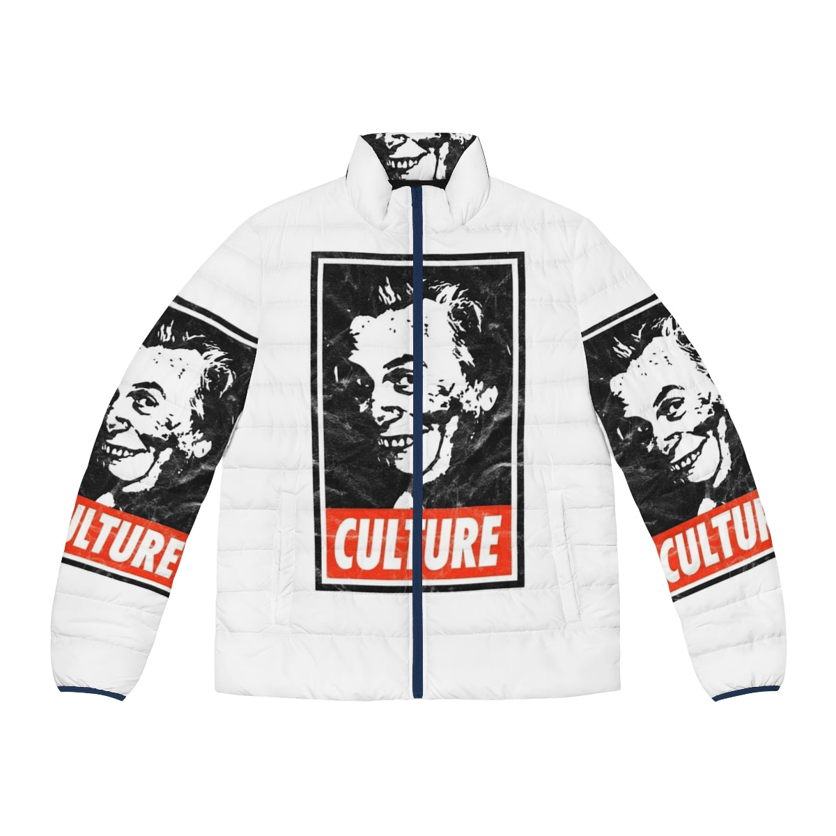 Sir Les Culture Distressed Look Puffer Jacket - A Vintage Fashion Icon