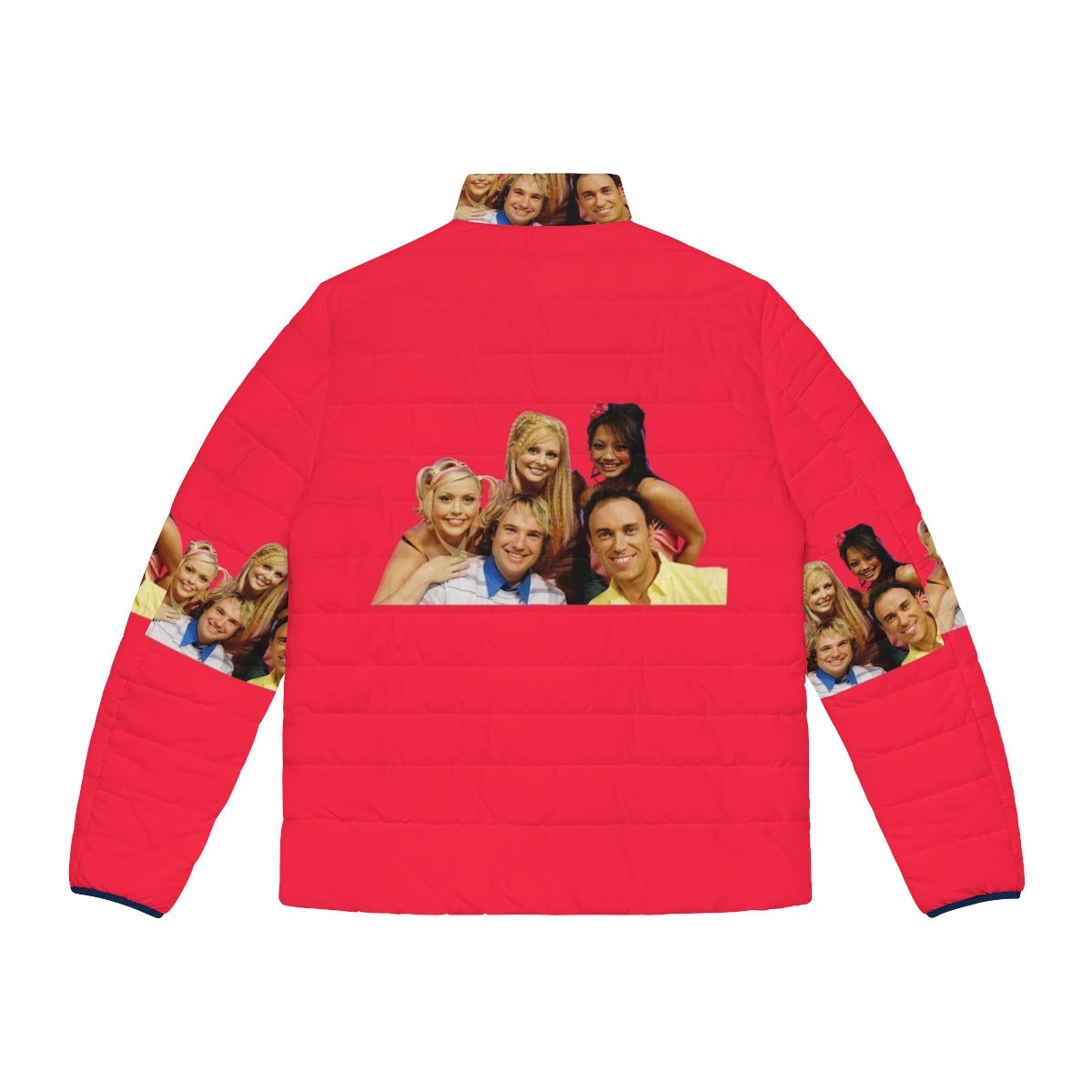 Hi-5 cast puffer jacket, featuring the iconic 90s Australian children's TV show characters - Back