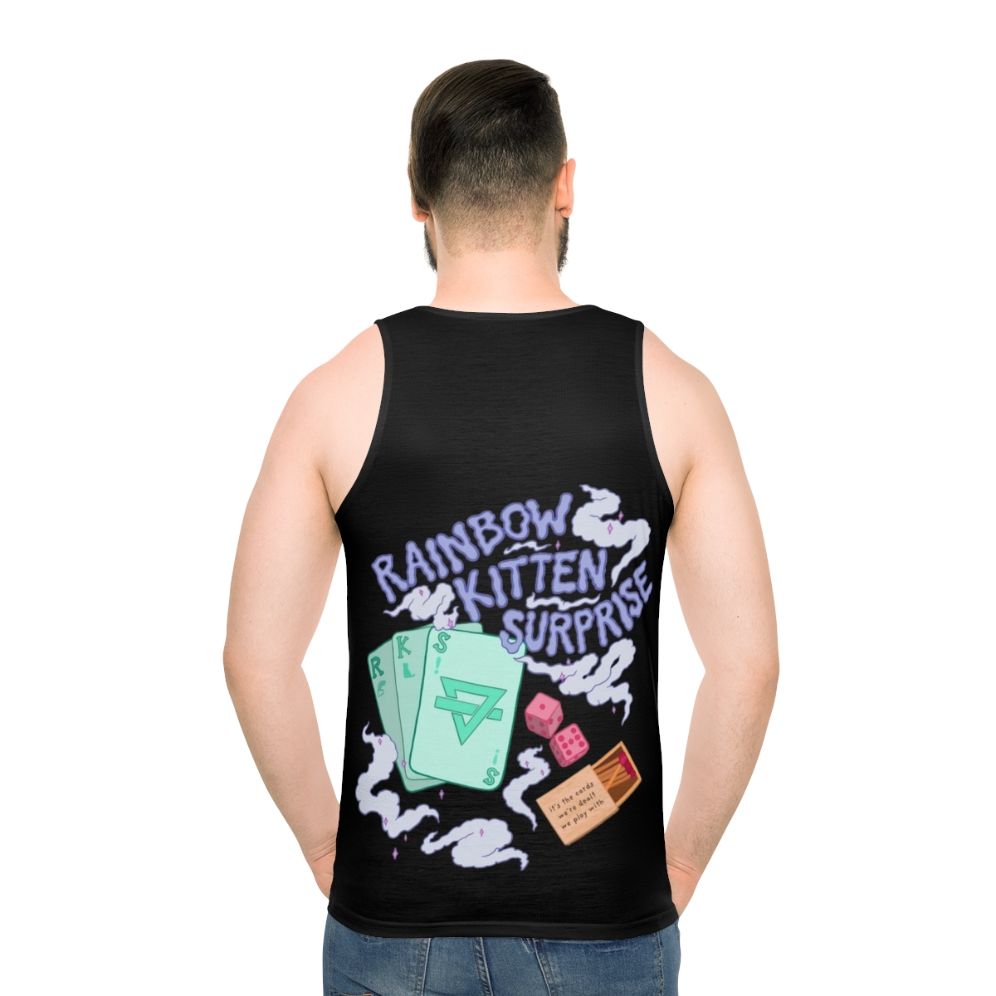 Rainbow Kitten Surprise Band Unisex Tank Top - men back