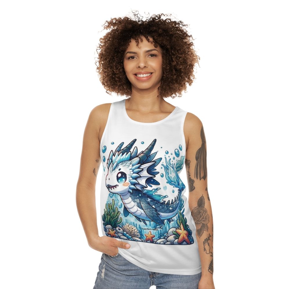 Mythical dragon fish unisex tank top - women