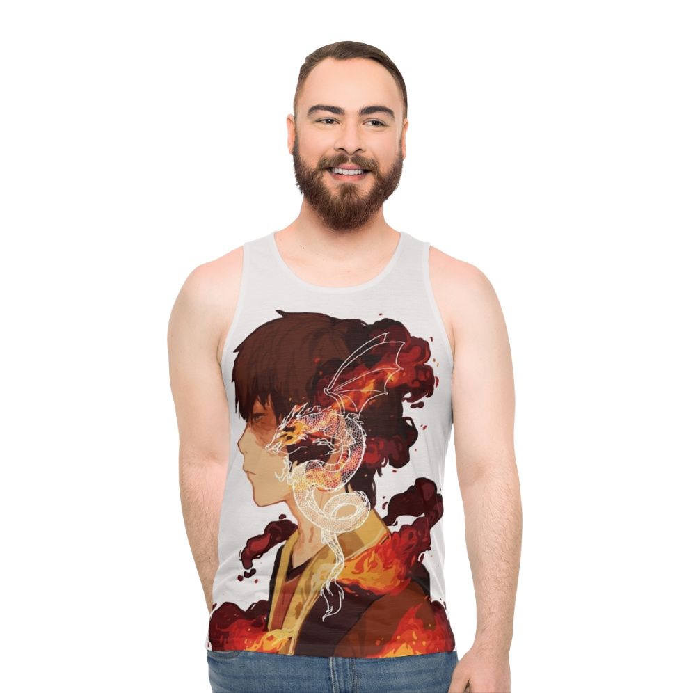 Zuko Unisex Avatar the Last Airbender Firebender Dragon Tank Top - men