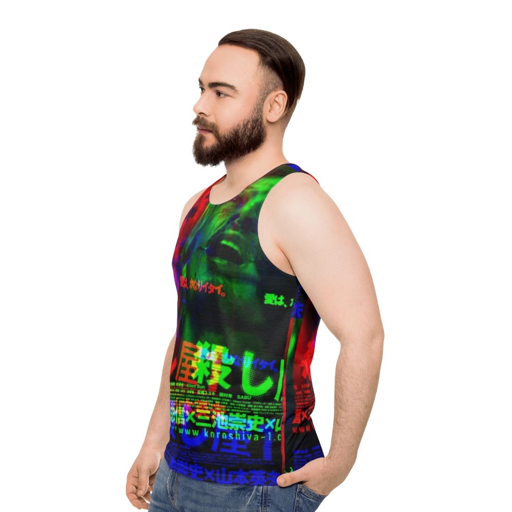 Ichi the Killer inspired vaporwave tank top - men side