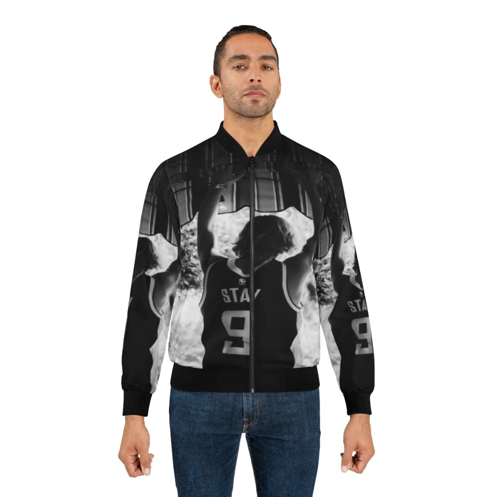 Kid Laroi Bomber Jacket featuring Fck Love 3 album artwork - Lifestyle