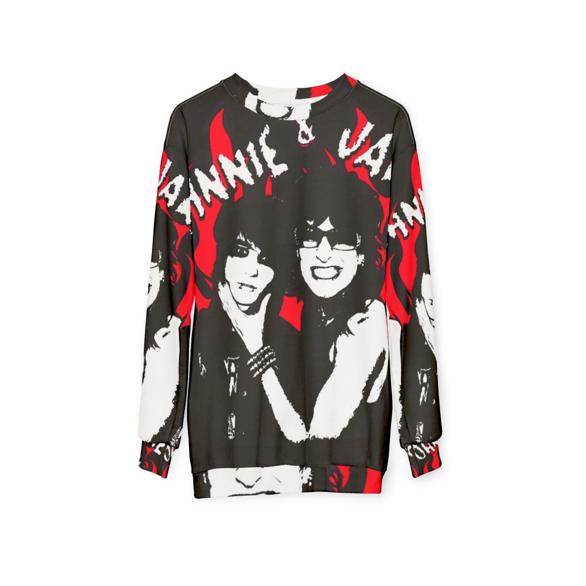 Jake and Johnnie Flames Sweatshirt - hanging