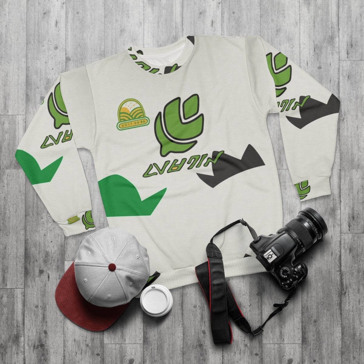 Galar Gym Leader Milo Pokemon Sweatshirt - flat lay