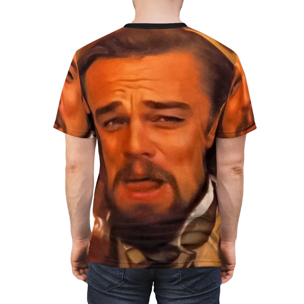 Leonardo DiCaprio meme graphic on a t-shirt - men back