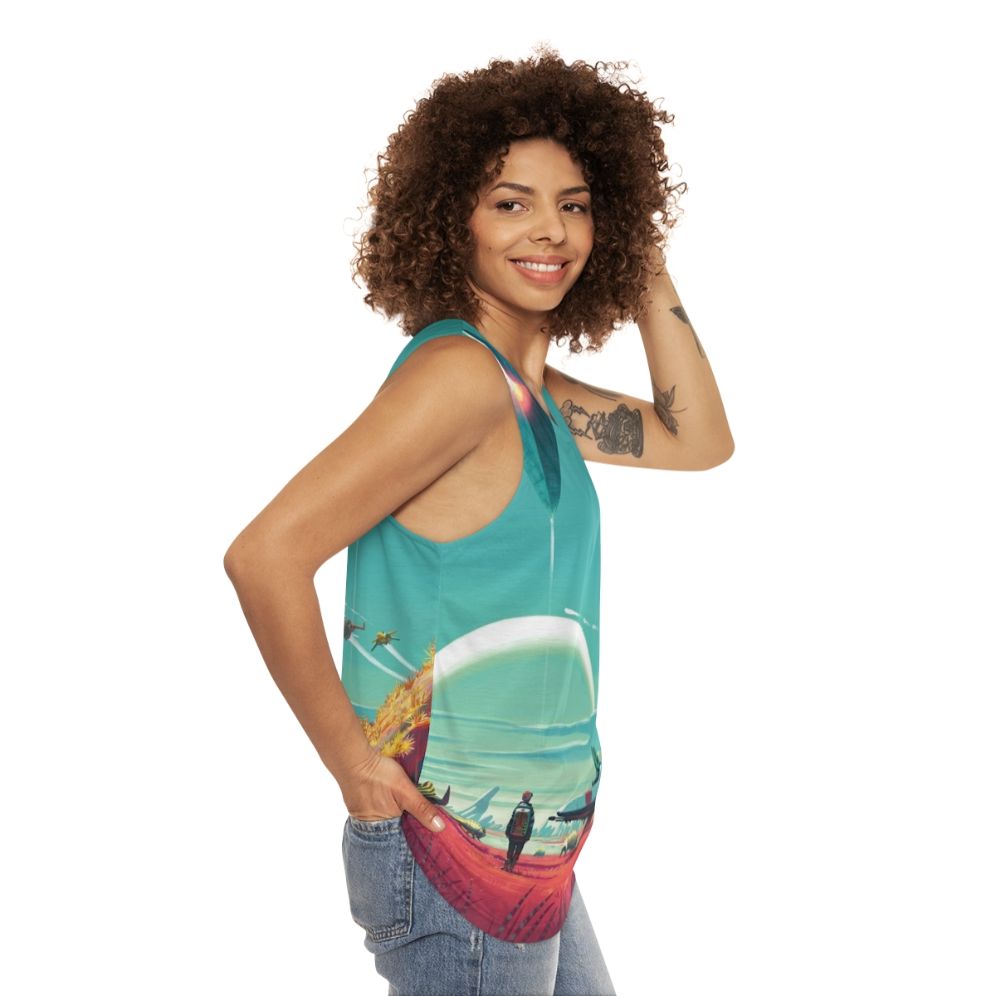 No Man's Sky Horizon Unisex Tank Top - women side