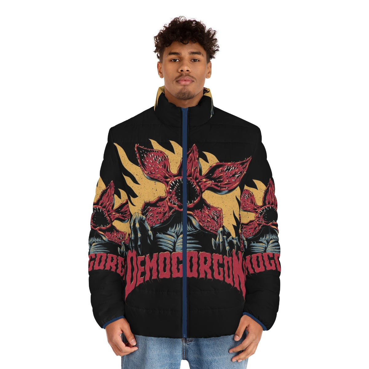 Demogorgon Puffer Jacket inspired by the hit Netflix series Stranger Things - men front