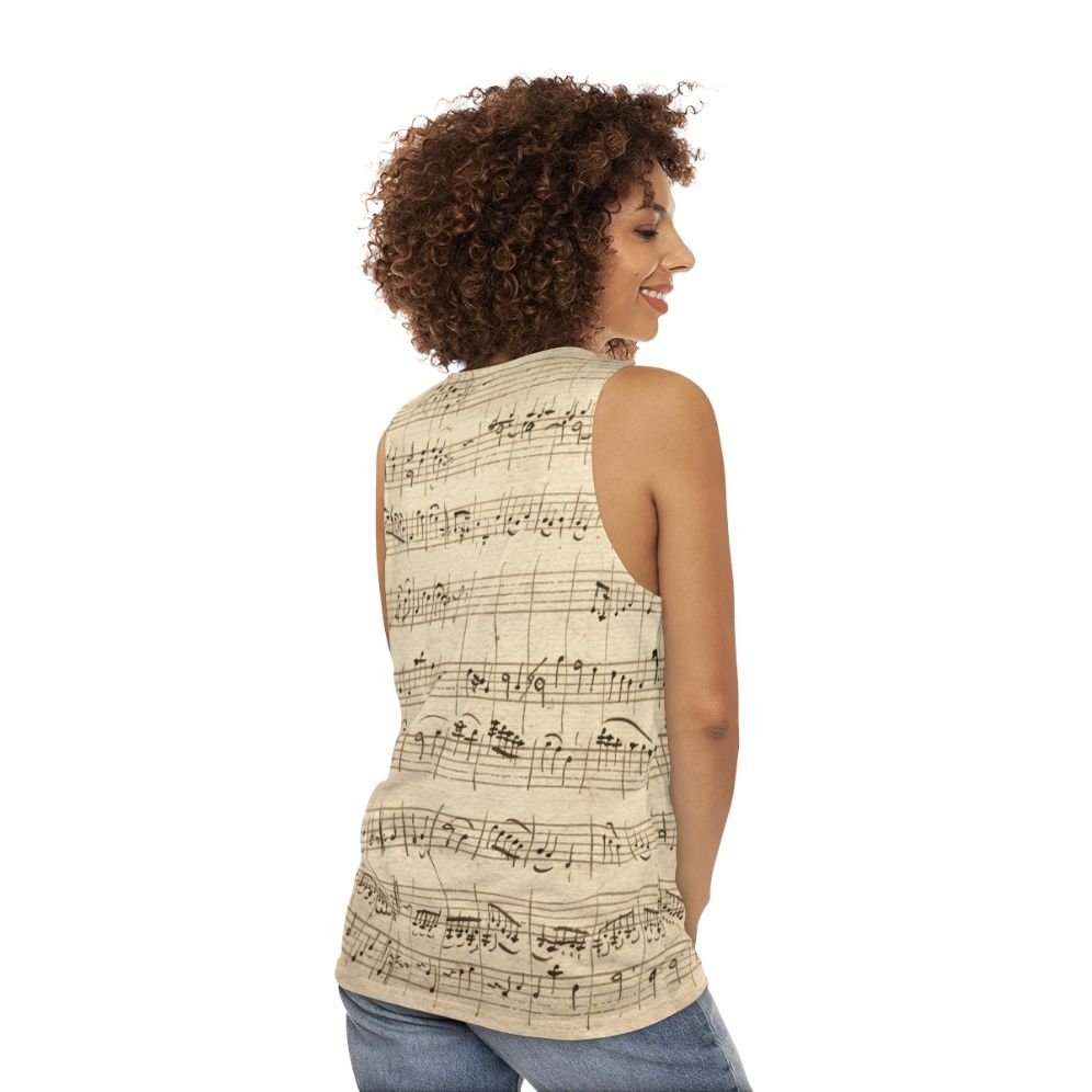 Wolfgang Amadeus Mozart Classical Music Unisex Tank Top - women back