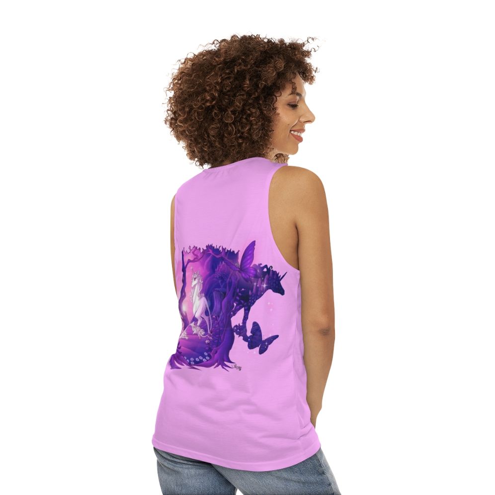 The Last Unicorn Unisex Tank Top - women back