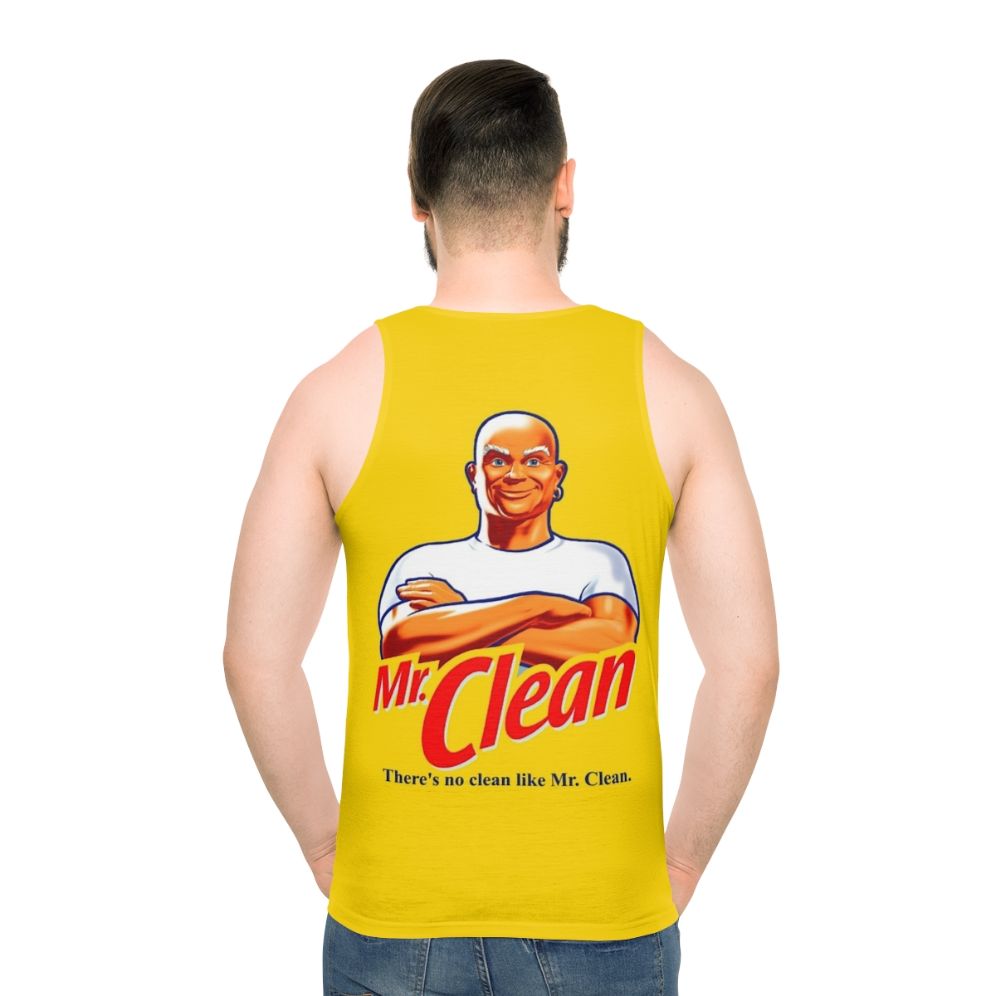 Unisex vintage Mr. Clean tank top - men back