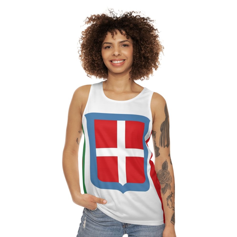 Kingdom of Italy 1861 flag design on a unisex tank top - women