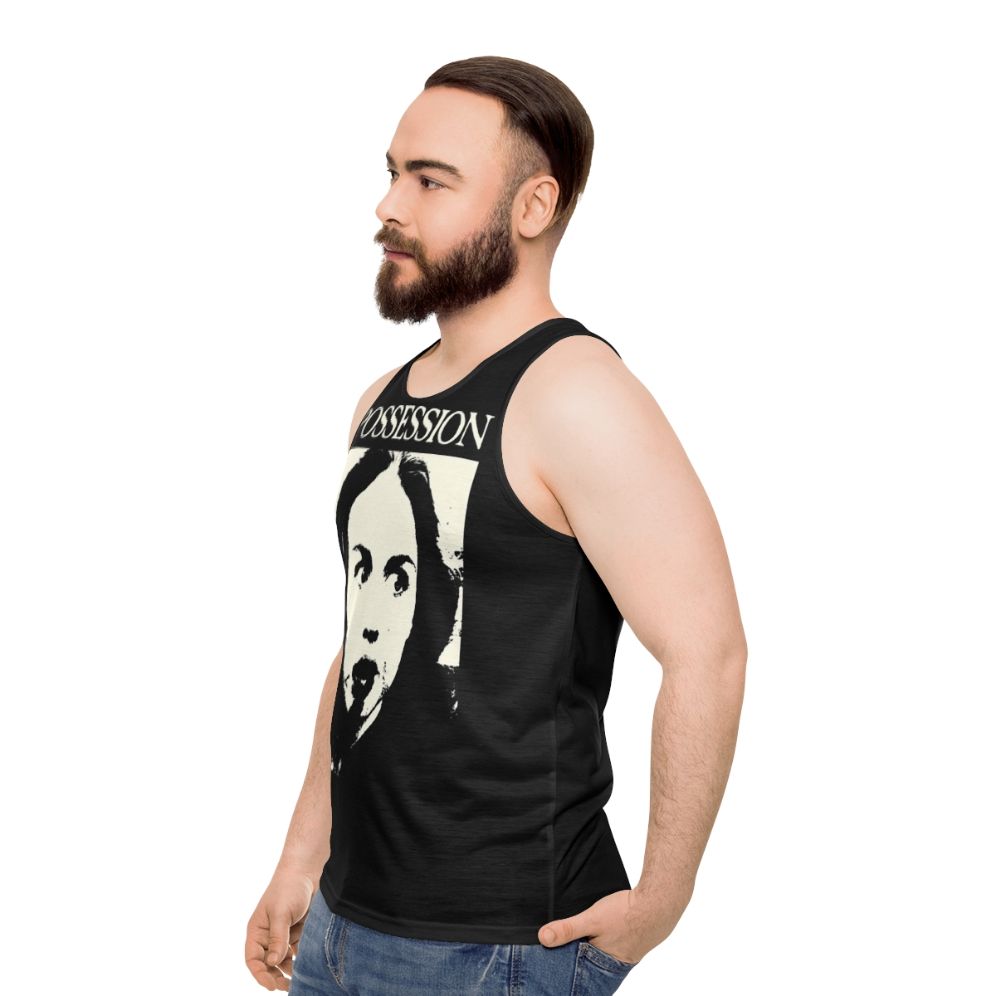 Unisex Possession Minimalist Graphic Tank Top - men side