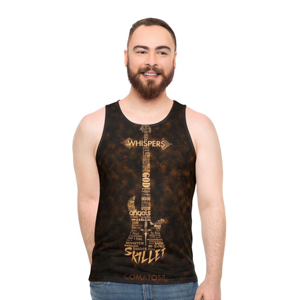 Skillet band unisex Christian rock music typography tank top - men