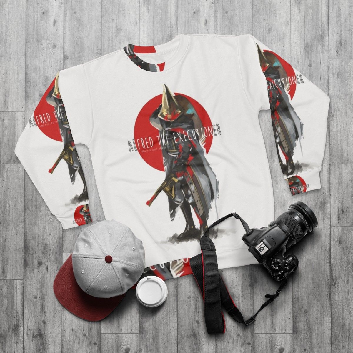 Bloodborne Alfred The Executioner Sweatshirt - flat lay