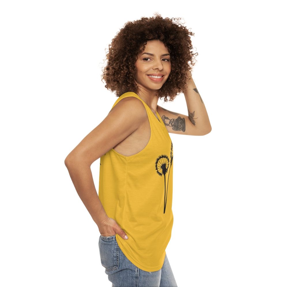 Dandelion people flight unisex tank top - women side